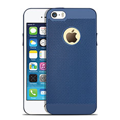 Funda Dura Plastico Rigida Perforada para Apple iPhone 5S Azul