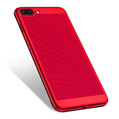 Funda Dura Plastico Rigida Perforada W01 para Apple iPhone 7 Plus Rojo