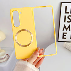 Funda Dura Plastico Rigida Sin Marco Carcasa Mate con Mag-Safe Magnetic BH1 para Samsung Galaxy Z Fold5 5G Amarillo