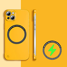 Funda Dura Plastico Rigida Sin Marco Carcasa Mate con Mag-Safe Magnetic para Apple iPhone 14 Amarillo