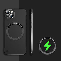 Funda Dura Plastico Rigida Sin Marco Carcasa Mate con Mag-Safe Magnetic para Apple iPhone 15 Plus Negro