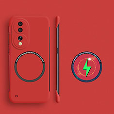 Funda Dura Plastico Rigida Sin Marco Carcasa Mate con Mag-Safe Magnetic para Huawei Honor 80 5G Rojo