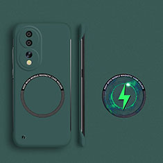 Funda Dura Plastico Rigida Sin Marco Carcasa Mate con Mag-Safe Magnetic para Huawei Honor 80 5G Verde Noche