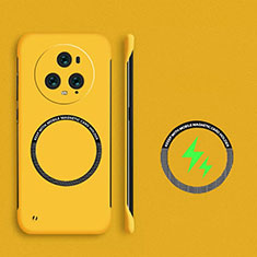 Funda Dura Plastico Rigida Sin Marco Carcasa Mate con Mag-Safe Magnetic para Huawei Honor Magic5 Pro 5G Amarillo