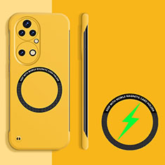 Funda Dura Plastico Rigida Sin Marco Carcasa Mate con Mag-Safe Magnetic para Huawei P50 Amarillo