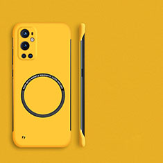 Funda Dura Plastico Rigida Sin Marco Carcasa Mate con Mag-Safe Magnetic para OnePlus 9 Pro 5G Amarillo