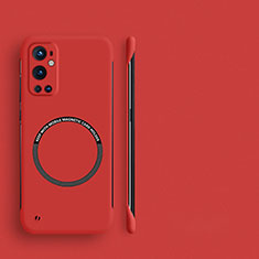 Funda Dura Plastico Rigida Sin Marco Carcasa Mate con Mag-Safe Magnetic para OnePlus 9 Pro 5G Rojo