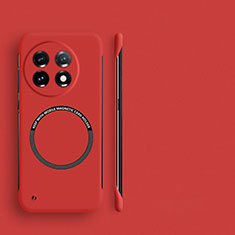 Funda Dura Plastico Rigida Sin Marco Carcasa Mate con Mag-Safe Magnetic para OnePlus Ace 2 Pro 5G Rojo