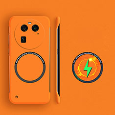 Funda Dura Plastico Rigida Sin Marco Carcasa Mate con Mag-Safe Magnetic para Oppo Find X6 5G Naranja