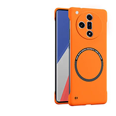 Funda Dura Plastico Rigida Sin Marco Carcasa Mate con Mag-Safe Magnetic para Oppo Find X7 5G Naranja