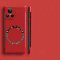 Funda Dura Plastico Rigida Sin Marco Carcasa Mate con Mag-Safe Magnetic para Realme GT Neo3 5G Rojo