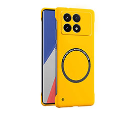 Funda Dura Plastico Rigida Sin Marco Carcasa Mate con Mag-Safe Magnetic para Xiaomi Redmi K70 5G Amarillo