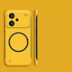 Funda Dura Plastico Rigida Sin Marco Carcasa Mate con Mag-Safe Magnetic para Xiaomi Redmi Note 13 Pro+ Plus 5G Amarillo