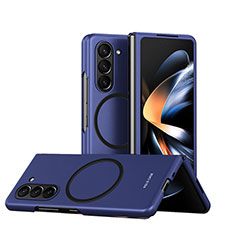 Funda Dura Plastico Rigida Sin Marco Carcasa Mate con Mag-Safe Magnetic QH1 para Samsung Galaxy Z Fold5 5G Azul