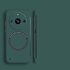 Funda Dura Plastico Rigida Sin Marco Carcasa Mate con Mag-Safe Magnetic S02 para Realme 11 Pro 5G Verde Noche