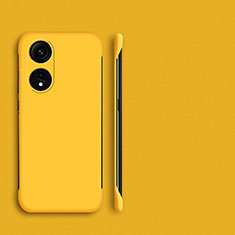 Funda Dura Plastico Rigida Sin Marco Carcasa Mate P01 para Oppo A18 Amarillo