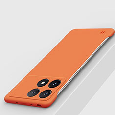 Funda Dura Plastico Rigida Sin Marco Carcasa Mate P01 para Xiaomi Redmi K70 Pro 5G Naranja