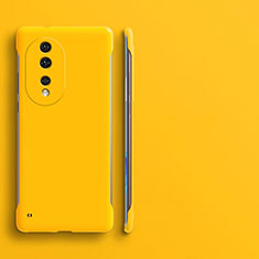 Funda Dura Plastico Rigida Sin Marco Carcasa Mate para Huawei Honor 80 5G Amarillo