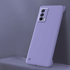 Funda Dura Plastico Rigida Sin Marco Carcasa Mate para Vivo iQOO 7 India 5G Purpura Claro