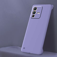 Funda Dura Plastico Rigida Sin Marco Carcasa Mate para Vivo V23 5G Purpura Claro