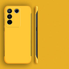 Funda Dura Plastico Rigida Sin Marco Carcasa Mate para Vivo V27 Pro 5G Amarillo