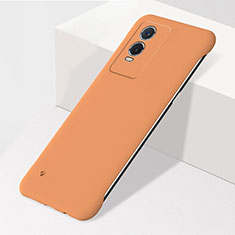 Funda Dura Plastico Rigida Sin Marco Carcasa Mate para Vivo Y74s 5G Naranja