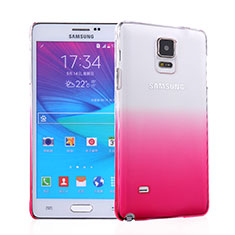 Funda Dura Plastico Rigida Transparente Gradient para Samsung Galaxy Note 4 SM-N910F Rosa