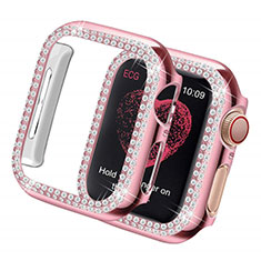 Funda Dura Rigida Lujo Diamante Brillante para Apple iWatch 5 40mm Rosa