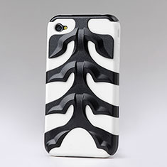 Funda Dura Silicona Peces para Apple iPhone 4S Negro