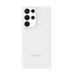 Funda Dura Ultrafina Carcasa Transparente Mate C01 para Samsung Galaxy S21 Ultra 5G Blanco