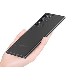 Funda Dura Ultrafina Carcasa Transparente Mate H01 para Samsung Galaxy S22 Ultra 5G Negro