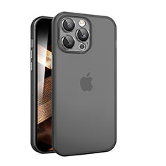 Funda Dura Ultrafina Carcasa Transparente Mate QC para Apple iPhone 15 Pro Max Negro