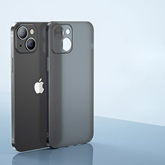 Funda Dura Ultrafina Carcasa Transparente Mate U01 para Apple iPhone 15 Gris