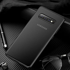 Funda Dura Ultrafina Carcasa Transparente Mate U01 para Samsung Galaxy S10 Negro