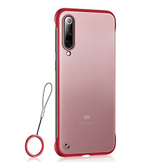 Funda Dura Ultrafina Carcasa Transparente Mate U01 para Xiaomi Mi 9 Lite Rojo