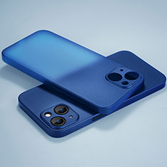 Funda Dura Ultrafina Carcasa Transparente Mate U02 para Apple iPhone 14 Azul