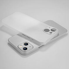 Funda Dura Ultrafina Carcasa Transparente Mate U02 para Apple iPhone 14 Plus Blanco