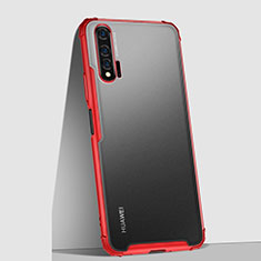 Funda Dura Ultrafina Carcasa Transparente Mate U02 para Huawei Nova 6 Rojo