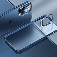 Funda Dura Ultrafina Carcasa Transparente Mate U08 para Apple iPhone 13 Pro Max Azul