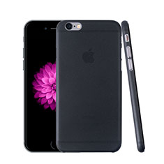 Funda Dura Ultrafina Transparente Mate para Apple iPhone 6 Plus Gris Oscuro