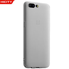 Funda Dura Ultrafina Transparente Mate para OnePlus 5 Blanco