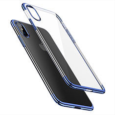 Funda Dura Ultrafina Transparente para Apple iPhone X Azul