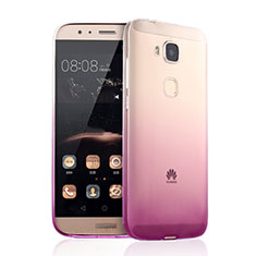 Funda Gel Ultrafina Transparente Gradiente para Huawei G8 Rosa