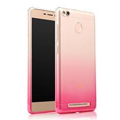 Funda Gel Ultrafina Transparente Gradiente para Xiaomi Redmi 3 Pro Rosa