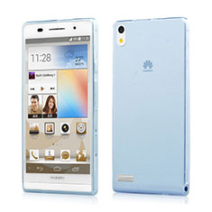 Funda Gel Ultrafina Transparente para Huawei Ascend P6 Azul