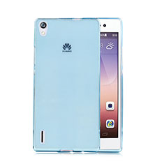 Funda Gel Ultrafina Transparente para Huawei Ascend P7 Azul