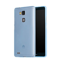 Funda Gel Ultrafina Transparente para Huawei Mate 7 Azul