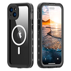 Funda Impermeable Bumper Silicona y Plastico Waterproof Carcasa 360 Grados con Mag-Safe Magnetic para Apple iPhone 14 Negro