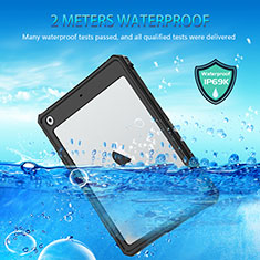Funda Impermeable Bumper Silicona y Plastico Waterproof Carcasa 360 Grados para Apple iPad 10.2 (2019) Negro