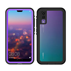 Funda Impermeable Bumper Silicona y Plastico Waterproof Carcasa 360 Grados para Huawei P20 Morado